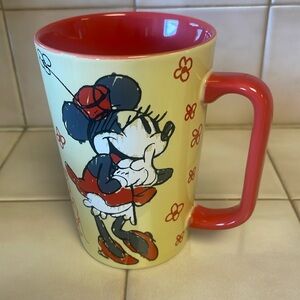 🩷Disney Minnie Mouse sketch ceramic 16 oz mug Disneyland Coffee Tea Collector